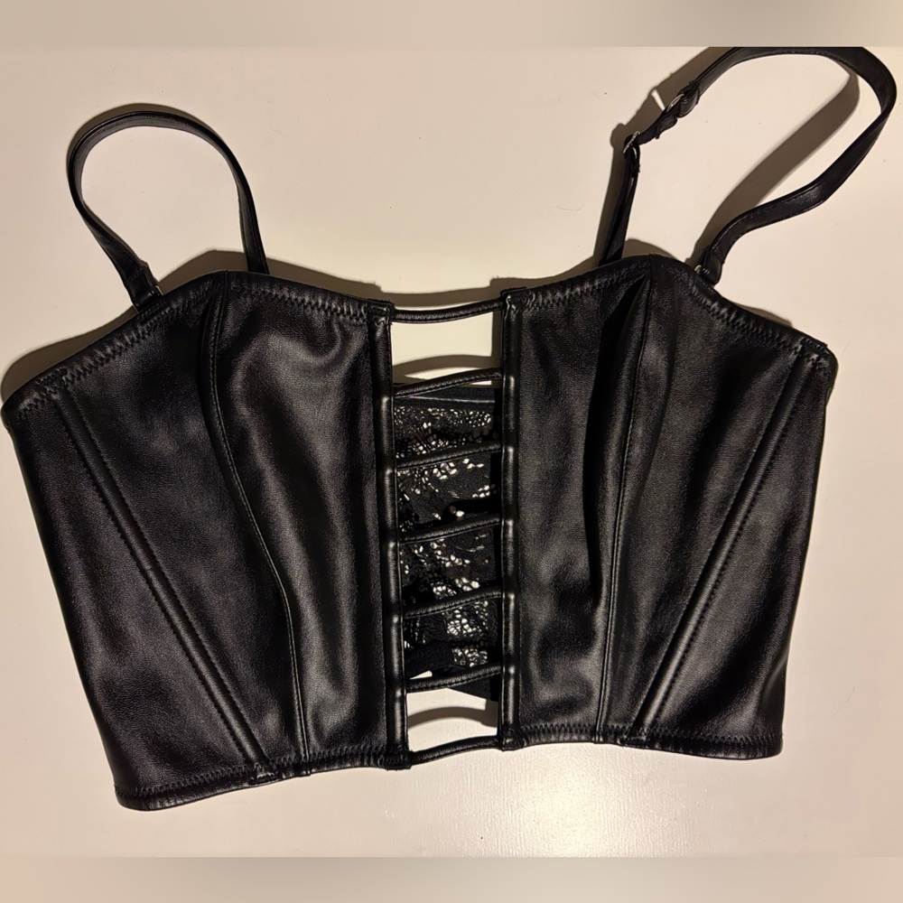 Black Corset with Lace Detail